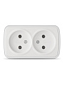 Розетка открытой установки 2 гнезда, без заземления, 16 А, пластик, белая, Союз, Электра, 0024 - фото 3