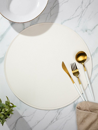 Салфетка для стола полимер, 38х38 см, круглая, Y4-8694