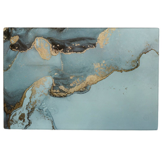 Доска разделочная стекло, 30х20 см, прямоугольная, Daniks, Флюид