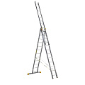 Лестница 3 секции, 12 ступеней, алюминий, 4.42 м, 150 кг, Alumet, P3 9312