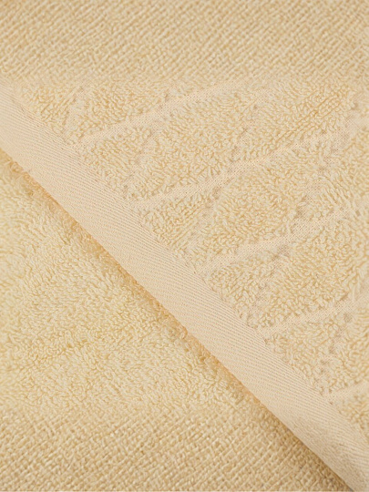 Полотенце кухонное махровое, 30х50 см, 450 г/м2, 100% хлопок, Barkas, Ромбы, молочное, Узбекистан