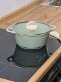 Кастрюля алюминий, антипригарное покрытие, 3 л, крышка стекло, Гурман, Мята, ГМк303МЛ, индукция - фото 7