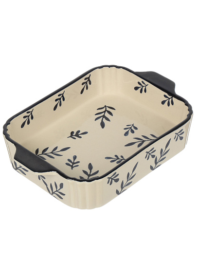 Форма для запекания керамика, 21.5х14х5 см, прямоугольная, Синее кружево, B010427