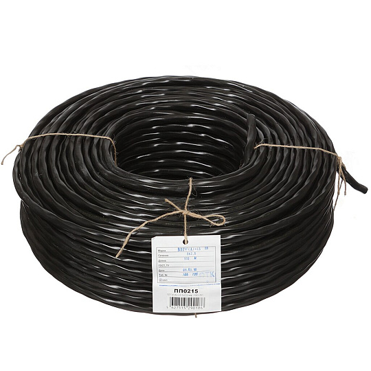 Кабель ВВГп нг LS, 5х2.5 мм², 100 м, силовой, негорючий, ГОСТ, черный, ККЗ