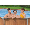 Бассейн каркасный Bestway, 610х366х122 см, Power Steel, 56719, фильтр-насос, лестница, 20241 л - фото 12