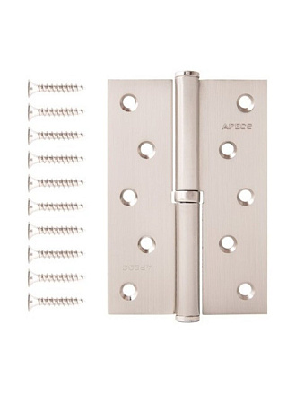Петля врезная для деревянных дверей, Apecs, 120х80х3 мм, правая, B-Steel-NIS-R, 13720, с подшипником, матовый никель