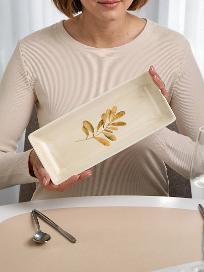Блюдо доломит, прямоугольное, 28х12 см, Pollen, Daniks