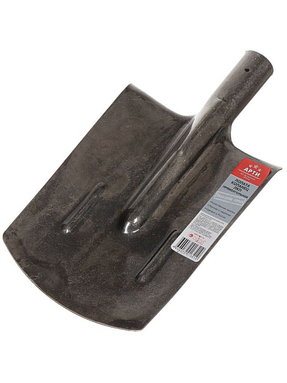 Лопата штыковая, рессорная сталь, 1.5х205х270 мм, Арти, Копанец ЛКП, прямоугольная