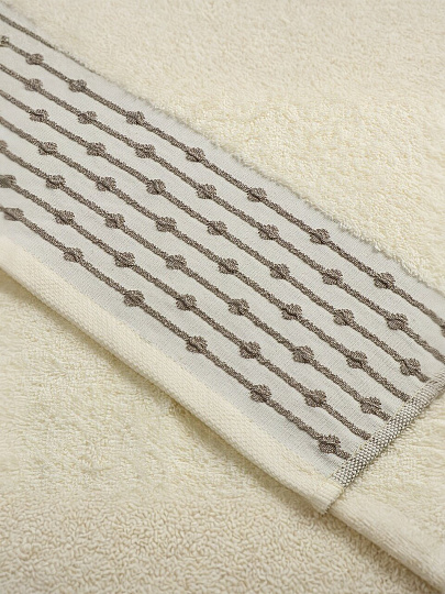 Полотенце банное 50х90 см, 100% хлопок, 470 г/м2, Дафна, крем-брюле, Узбекистан, 510405090