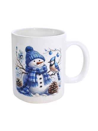 Кружка керамика, 350 мл, Снеговик, МФК, MFK20585
