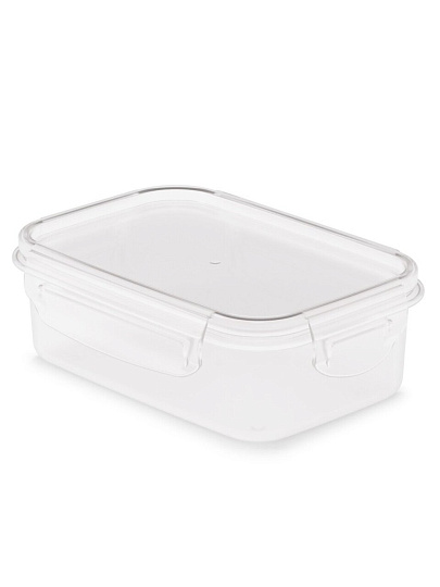 Контейнер пищевой пластик, 0.5 л, 16х11.5х5.5 см, прямоугольный, на защелках, Альтернатива, Прайм, М8500
