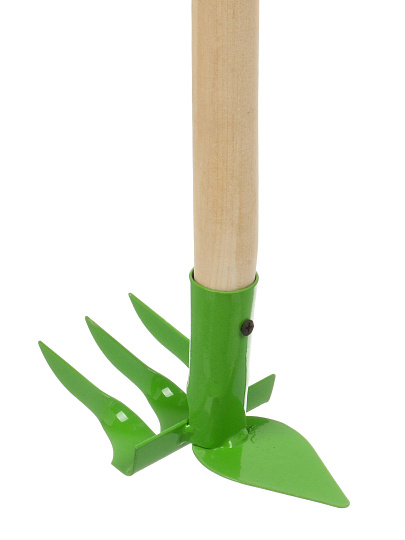 Мотыга комбинированная, металл, черенок деревянный, лепесток-грабли, черенок 1200 мм, HouseLoft, МК2КЛ02