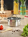 Кастрюля нержавеющая сталь, 1.8 л, крышка стекло, Daniks, Бонн, GS-01319-16CA, индукция - фото 11