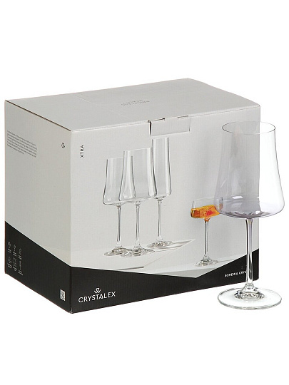 Бокал для вина, 460 мл, стекло, 6 шт, Bohemia, Xtra, фиолетовый люстр, 40862/90397/460