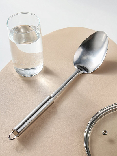 Ложка поварская нержавеющая сталь, 30 см, навеска, Atmosphere, Practic, AT-K2319