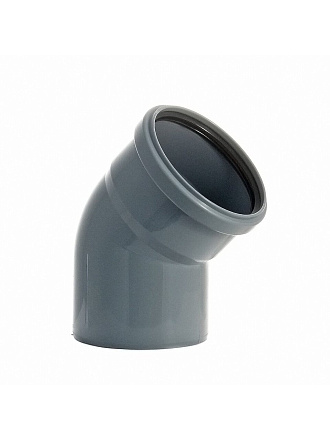 Уголок канализационный 110 мм, 45 °, Мультимирпласт, внутренний, ОТВ ВК 110/45