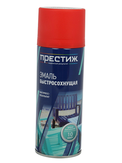 Эмаль аэрозольная, Престиж, универсальная, быстросохнущая, акриловая, полуглянцевая, огненно-красная, 520 мл