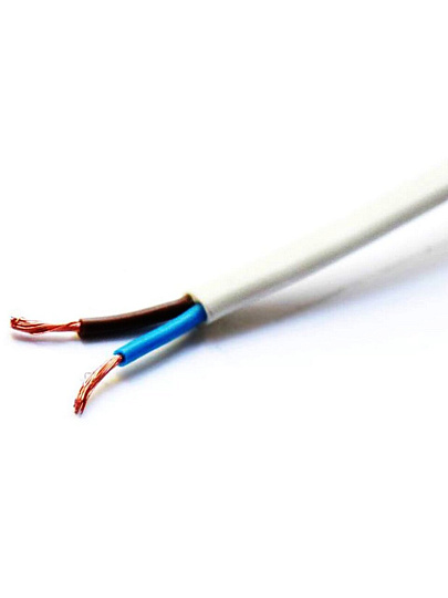 Провод ШВВП, 2х0.5 мм², 300 м, медь, ГОСТ, белый, ККЗ, 25511