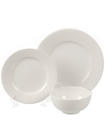 Сервиз столовый фарфор, 12 предметов, на 4 персоны, Nouvelle Home, Белый шоколад, 2740016, подарочная упаковка
