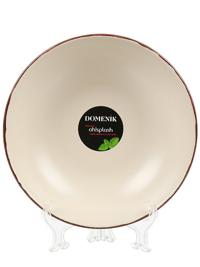 Тарелка суповая, керамика, 20.5 см, круглая, OH!SPLASH, Domenik, DMD183, бежевая
