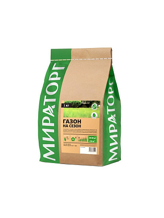 Семена Газон, Газон на сезон, 1 кг, мешок, Мираторг