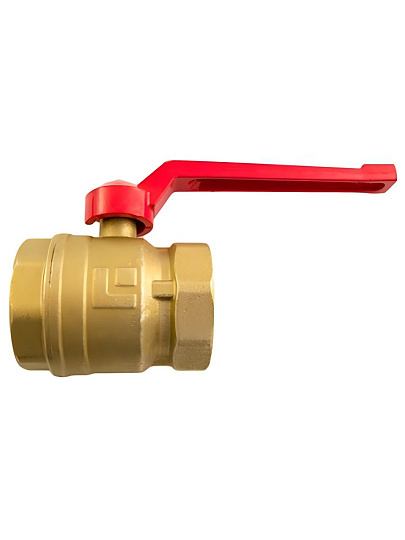 Кран для воды, 1", г-г, латунь, ручка, DN 25, STI