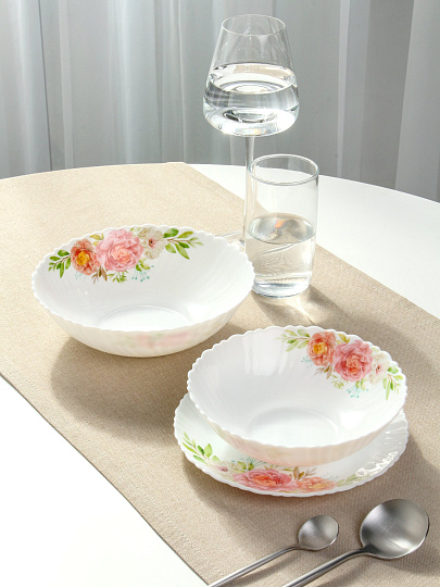 Сервиз столовый стеклокерамика, 13 предметов, на 6 персон, Jewel, Жизель, ПС00115-48