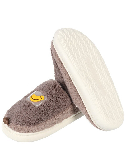 Тапки для мужчин, коричневые, р. 44-45, закрытые, мех, Дыня, A210061