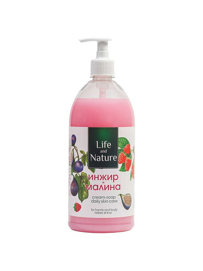 Крем-мыло Freshweek, Life&amp;Nature, 1 л, Инжир и малина