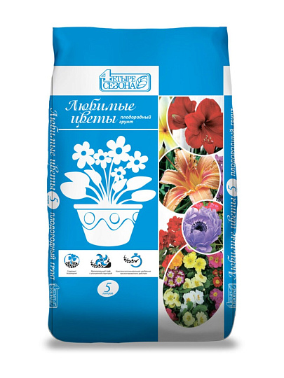 Грунт Любимые цветы, 5 л, Четыре сезона