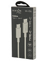 Кабель кабель Type-C, Vixion, VX-05c, Type-C to Type-C, 3 А, 1 м, 60W, белый, GS-00028902 - фото 4
