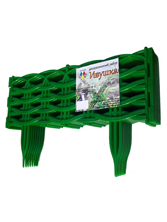 Забор декоративный пластмасса, Диорит, Ивушка, 25х300 см, зеленый, 15005