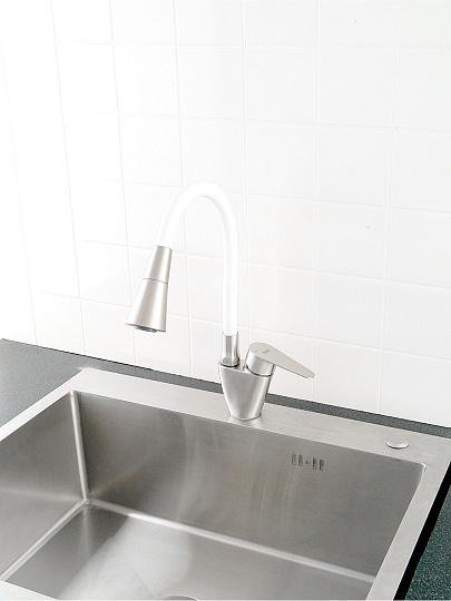 Смеситель для кухни, Potato, гибкий излив, с картриджем, P59310S-7