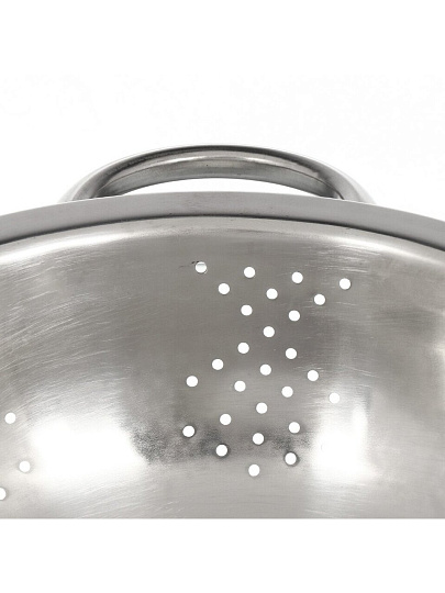 Дуршлаг нержавеющая сталь, 24 см, с ручкой, на ножке, серебристый, GS-08126-24