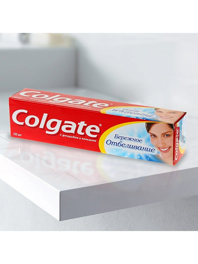 Зубная паста Colgate, Бережное отбеливание, 100 мл