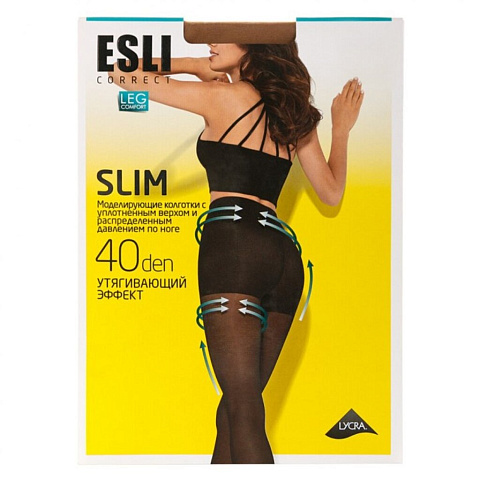 Колготки Esli, Slim, 40 DEN, р. 6, visone/загар, 8С-61СПЕ