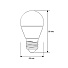 Лампа светодиодная E27, 9 Вт, 80 Вт, 220 В, шар, 4500 К, свет холодный белый, Ergolux - фото 2