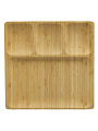 Менажница бамбук, 25x25x1.6 см, 4 секции, PS45425B - фото 3