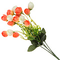 Цветок искусственный пасхальный, Роза кустовая, 5 головок, 35 см, в ассортименте, FP214