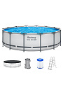 Бассейн каркасный Bestway, 427х107 см, Steel Pro Max, 56950BW, фильтр-насос, лестница, тент, 13030 л - фото 8