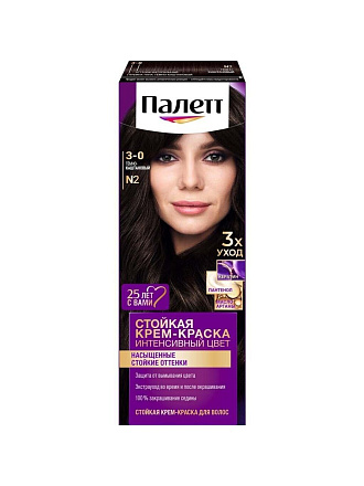 Краска для волос, Палетт, N2, темно-каштановая, 110 мл