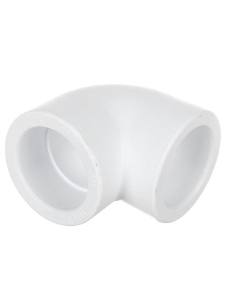 Уголок полипропилен, d50 мм, 90 °, внутренняя/внутренняя, белый, РосТурПласт