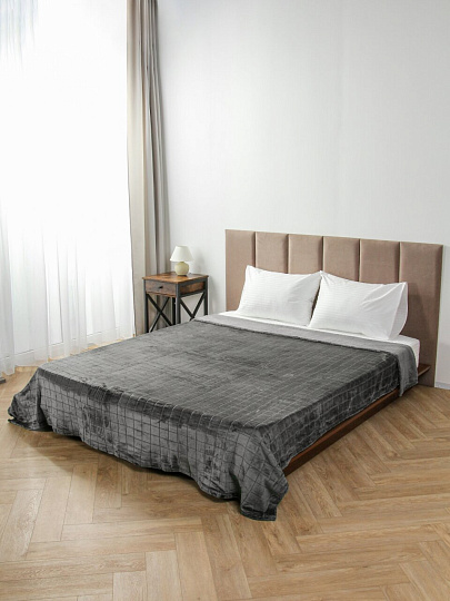 Плед 200х240 см, микрофибра, 100%пэ, 280г, Silvano, Берлин, серый