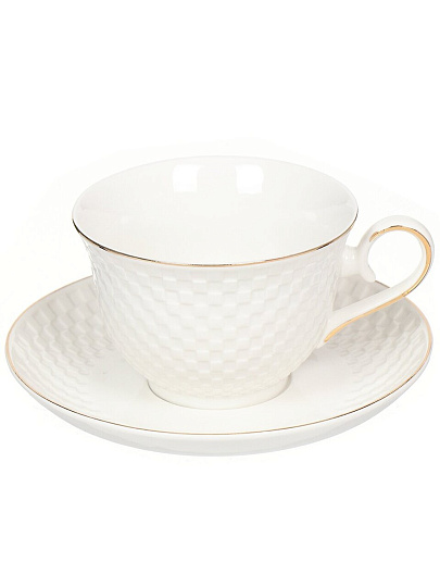 Набор чайный керамика, 14 предметов, на 6 персон, 250 мл, Daniks, Кембридж, Y4-3248, подарочная упаковка