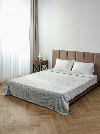 Плед 180*200 см, микрофибра, 100%пэ, 280г, Silvano, Геометрия, зелено-голубой