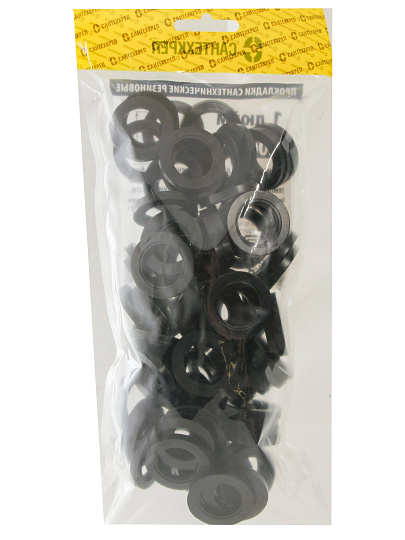 Прокладка уплотнительная 100 шт, 1&quot;, резина, СантехКреп, 2.8.4.Ф