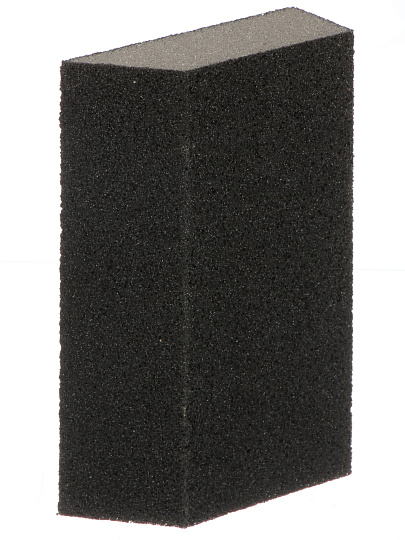 Шлифовальная губка зернистость P100, 125 х 75 х 25 мм, трапеция, средняя жесткость, Bartex