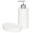 Набор для ванной 4 предмета, Пузырьки, стакан, подставка для зубных щеток, дозатор для мыла, мыльница, Y3-853 - фото 2