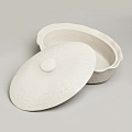 Форма для запекания керамика, 24х33х13 см, 2 л, овальная, с крышкой, Agness, Beige, 780-127 - фото 3