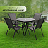 Мебель садовая Green Days, Эльза, черная, стол, 90х90х70 см, 4 стула, 80 кг, YTCT019-grey-blk - фото 14